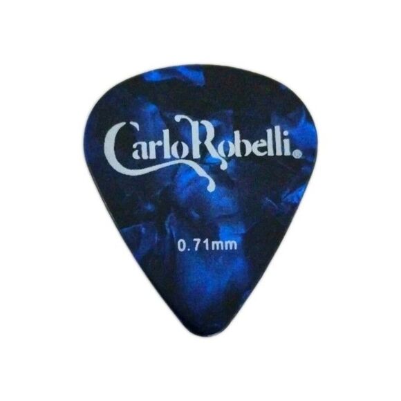 Carlo Robelli0.71mm Guitar pick Blue and Black Marbling - Picture 4 of 10